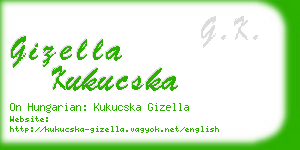 gizella kukucska business card